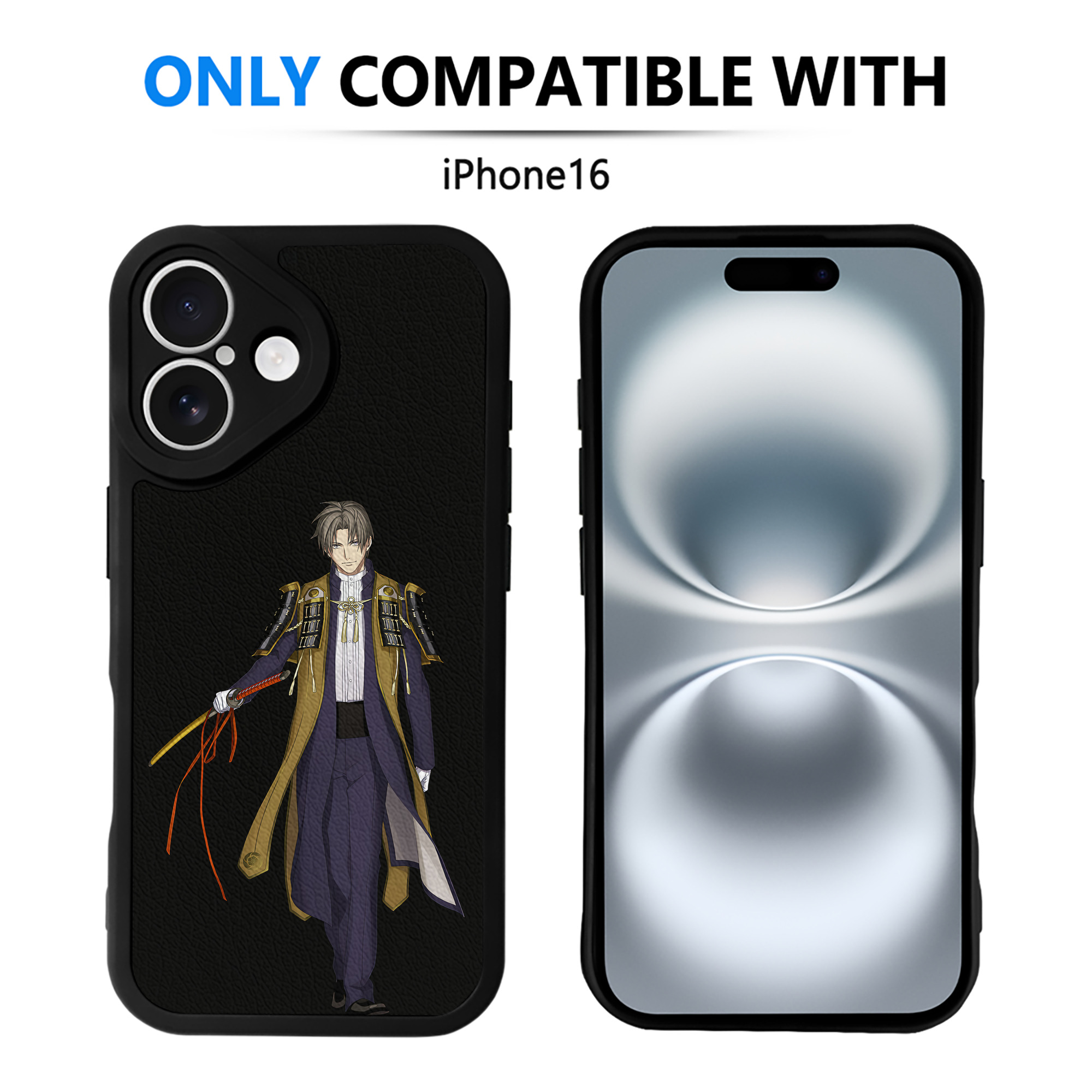 （画像用） 刀剣乱舞 Touken Ranbu 【iPhone 16シリーズ対応】シリコンスマホケース（レザー調） 材質：シリコン